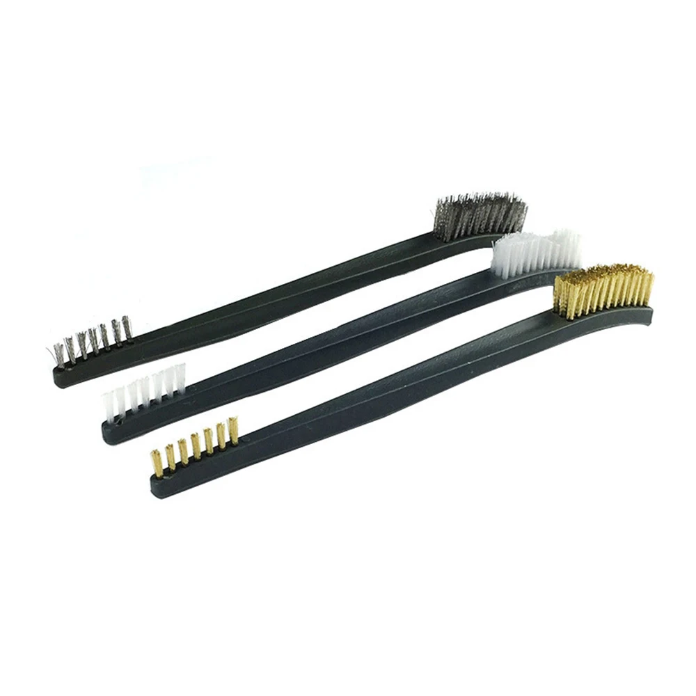 3PCS/Set Stainless Steel Brush Small Wire Brushes For Metal Rust Cleaning Tool Remove Rust Brushes Mini Brass Cleaning Polishing