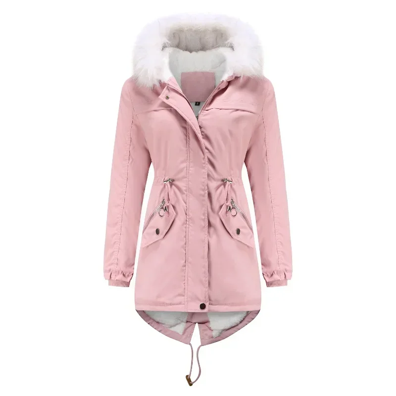 BTQWFD Coats Spring Autumn Winter Jackets Female Thicken Warm Long Parkas Women Casual 2024 New Big Pocket Loose Hooded Outwear