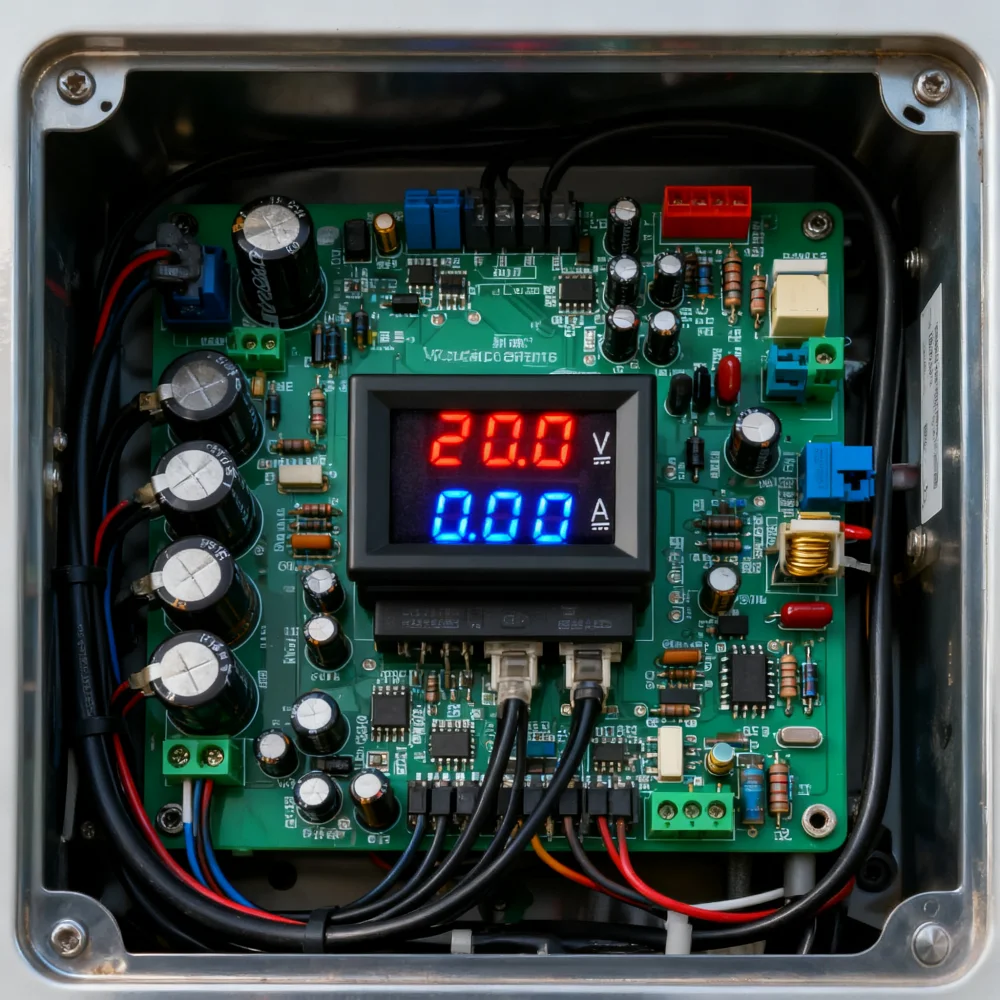 Digital Voltmeter Ammeter 0-100V 0-300V 10A/50A/100A Amp Voltage Current Meter Tester 0.28 Inch Dual LED Display Panel with Wire