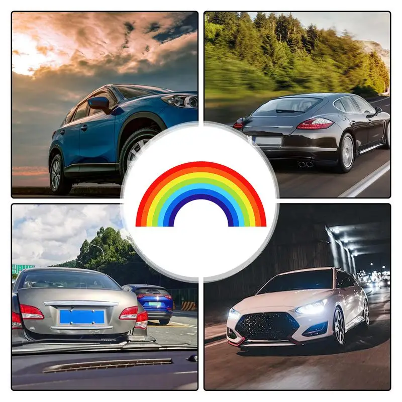 Regenboog Raamstickers Weerbestendige Regenboog Auto-Accessoires Regenboog Auto-Accessoires Waterdichte Auto Stickers Uniek