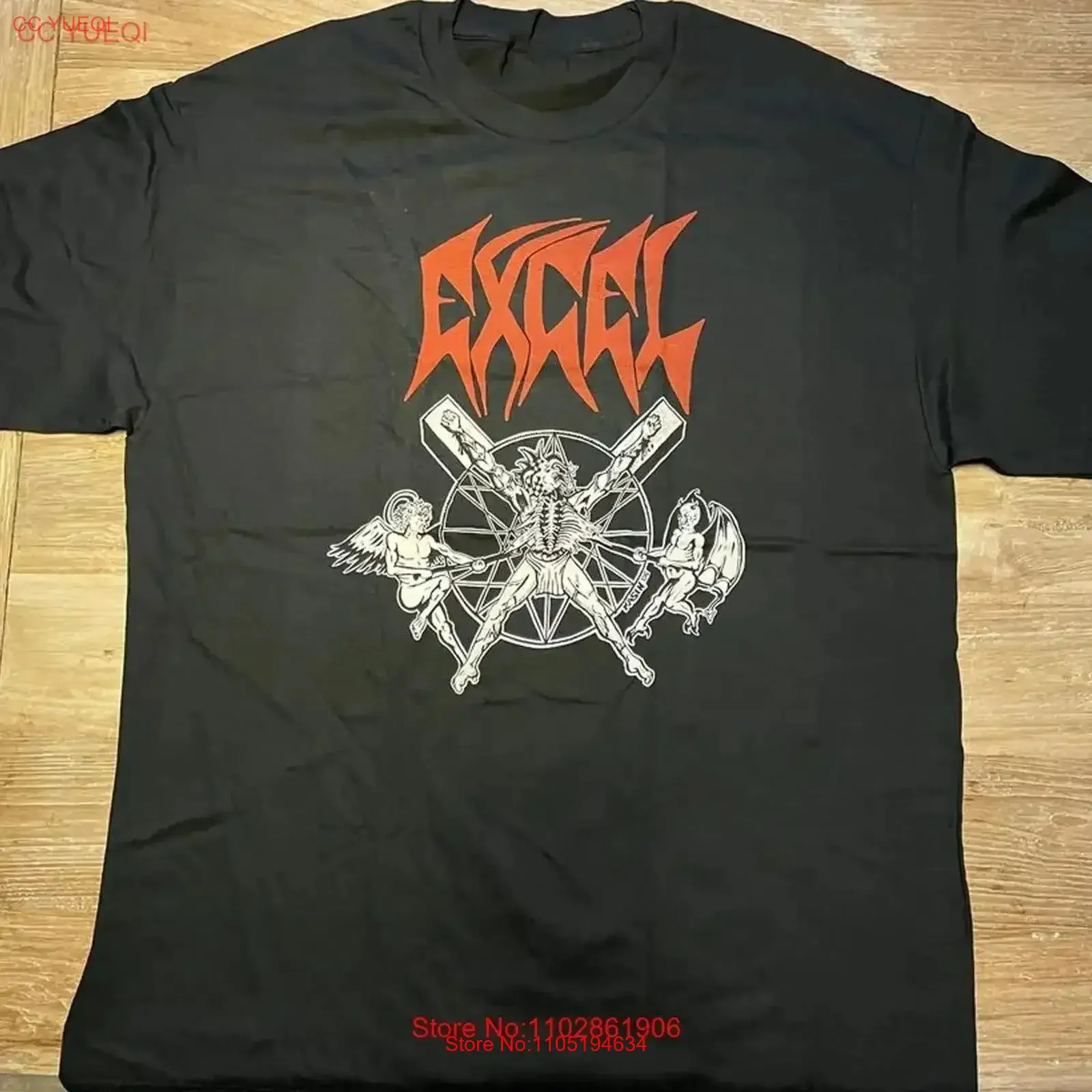 Excel shirt Cotton Black All Size T vintage Washed Comfortable Slightly streetwear Soft Stylish Casual designer clothes
