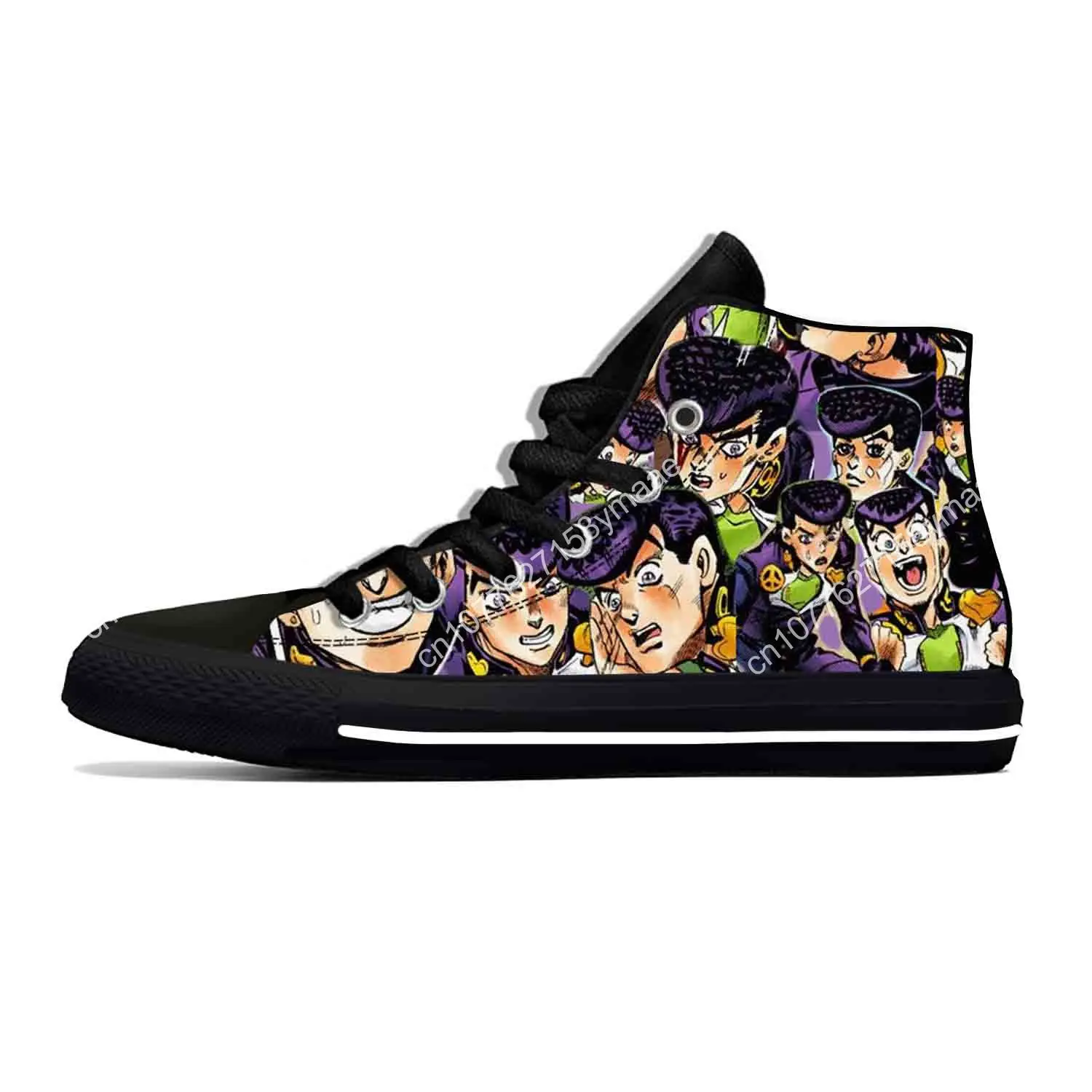 Hot Cool Higashikata Josuke JoJo Bizarre Adventure Casual Shoes High Top Lightweight Breathable Men Women Classic Sneakers