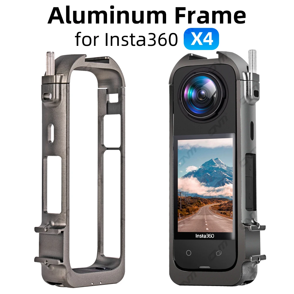 Aluminiowa rama ochronna do Insta360 X4 Metalowa trwała obudowa z mocowaniem na zimną stopkę do akcesoriów do kamer Insta 360 X4