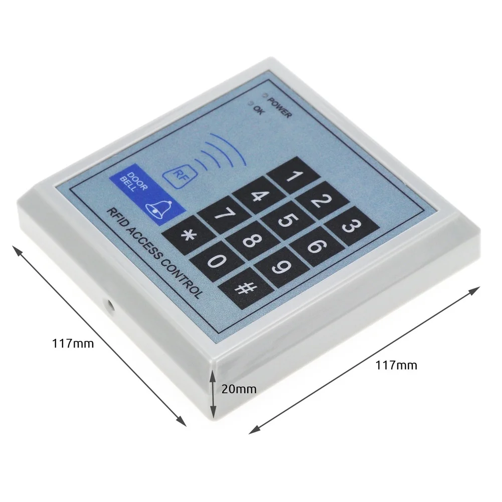 Wireless Entrance Guard White Smart Card Reader Wireless Connectivity Rugged Plastic Housing Cross Screw Holes