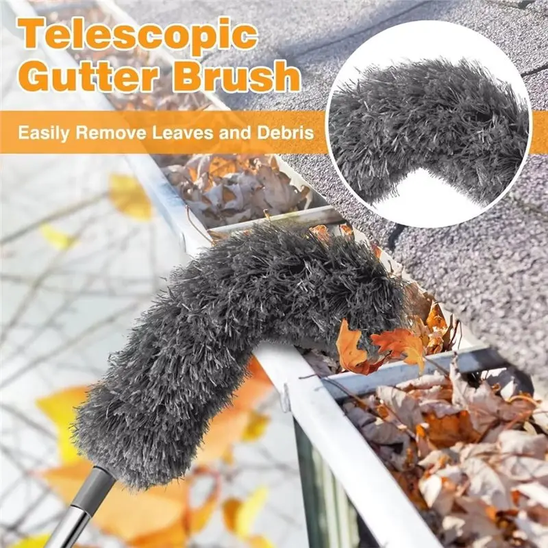 ABLU-Easy Remove Gutter Cleaning Tool From Ground-Gutter Cleaning Tools For Removing Leaves And Debris Under Gutter Hangers