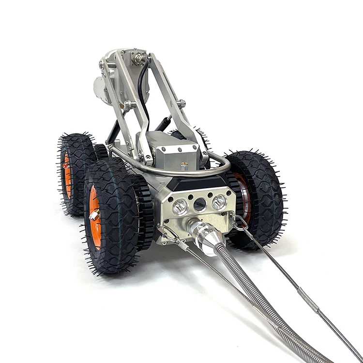 Robot de cámara de inspección de tuberías de drenaje de alcantarillado CCTV con rotación de 360 grados, 2-4MGP HD, con Software de informe