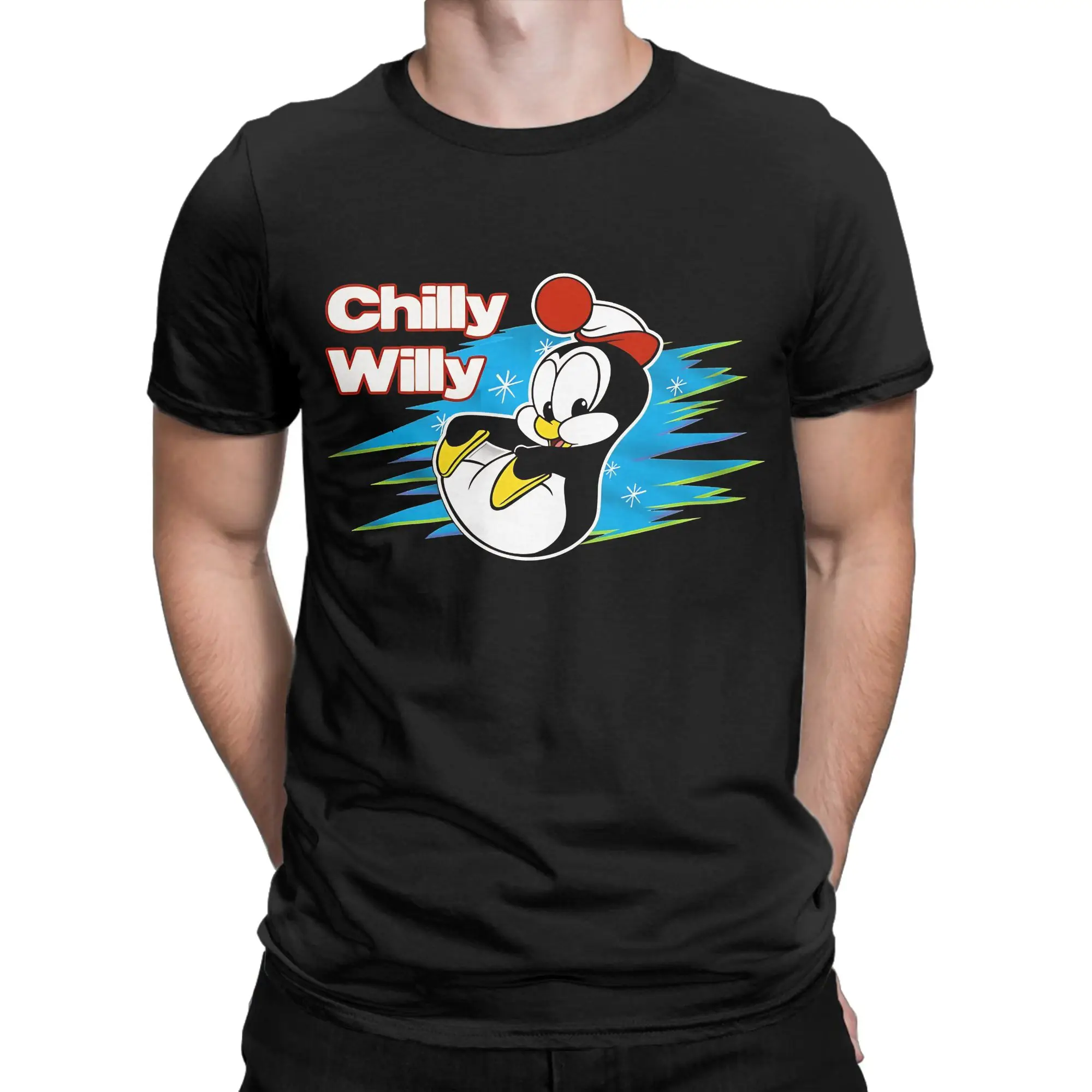Cute Vintage Chilly Willy Throwback Tribute Classic Shirt Funny 100% Cotton T-Shirt Chilly Willy Tops Tees For Men