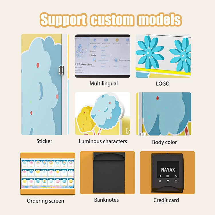 2025 New Cotton Candy Machine Fully Automatic Cotton Candy Vending Machine Mechanical Arm Cotton Candy Machine