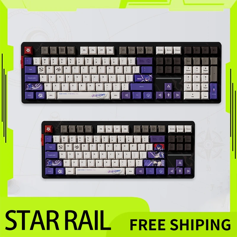 Anime Honkai: Star Rail Official Huangquan Mechanical Keyboard Custom Tri-Mode Wired Wireless Bluetooth Rgb Backlight Keyboard