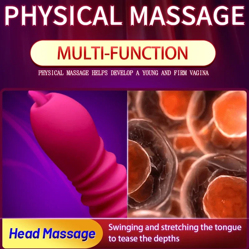 3 In 1 Telescopic Vibrator Clitoris Stimulator Vagina Sucking G Spot Massager Intelligent Heating Masturbator For Women Sex Toys