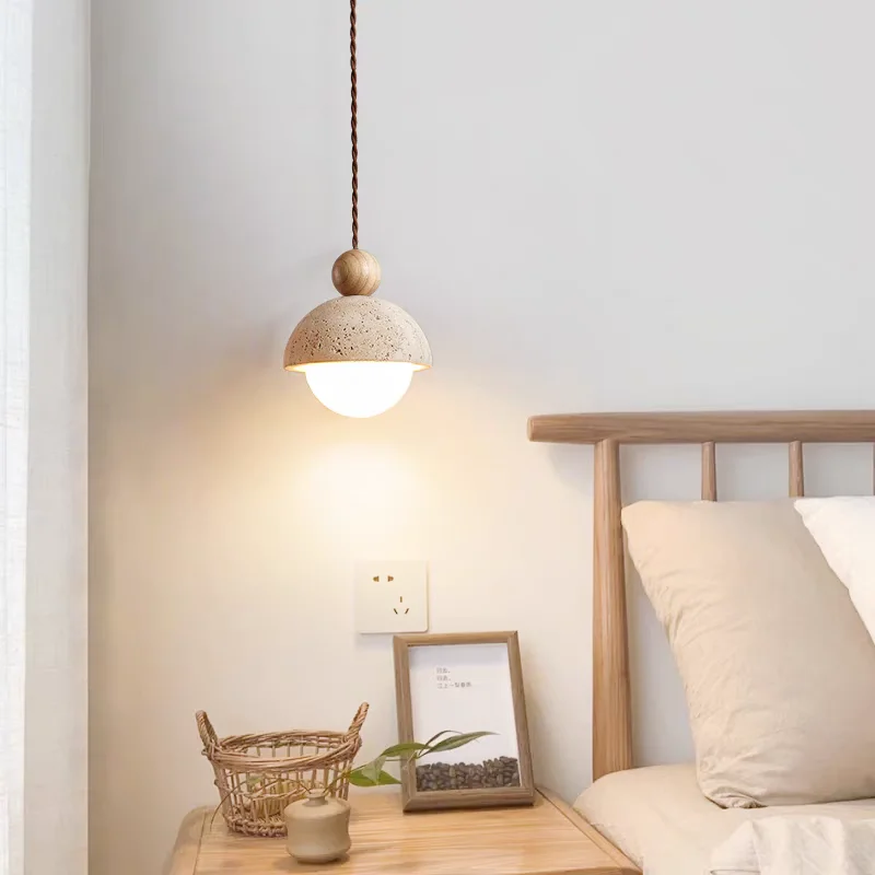 

Chinese style yellow cave stone pendant light, simple home decoration bedroom bedside small pendant light GN528FG