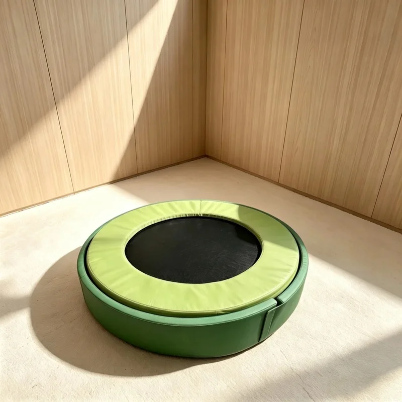 Commercial Round Kids Mini Trampoline Foam Soft Padding Indoor Outdoor Soft Play for Event Hire Mall Kindergarten