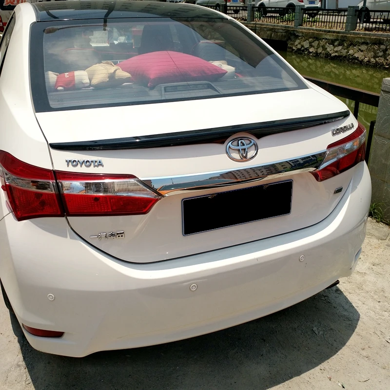 For TOYOTA Corolla Spoiler 2014 2015 2016 20172018 High Quality ABS Material Car Rear Wing Primer Color Rear Spoiler