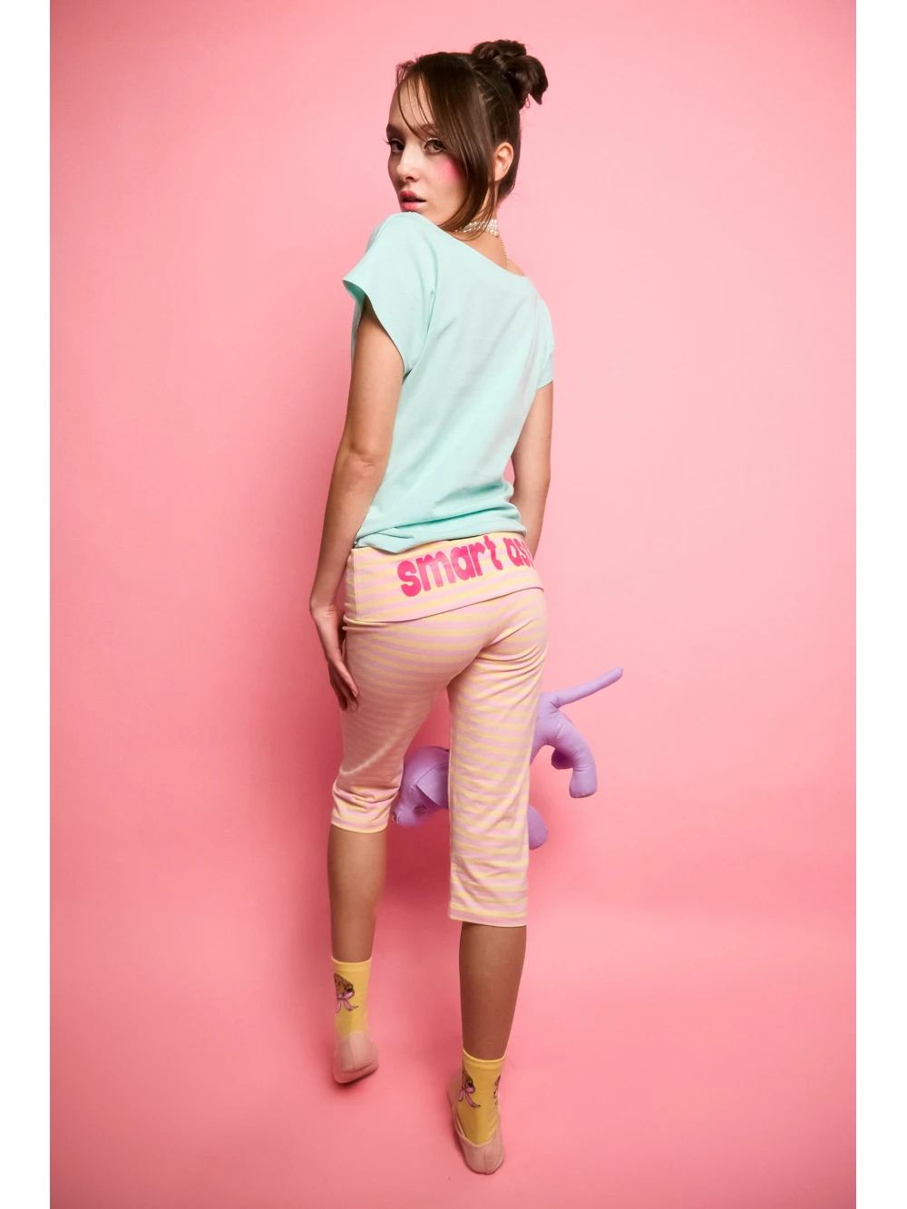

2026 Summer New Y2K Girls' Sweet Color blocked Stripe Letter Printed Versatile Casual Simple Shorts Fashion Trend Personality