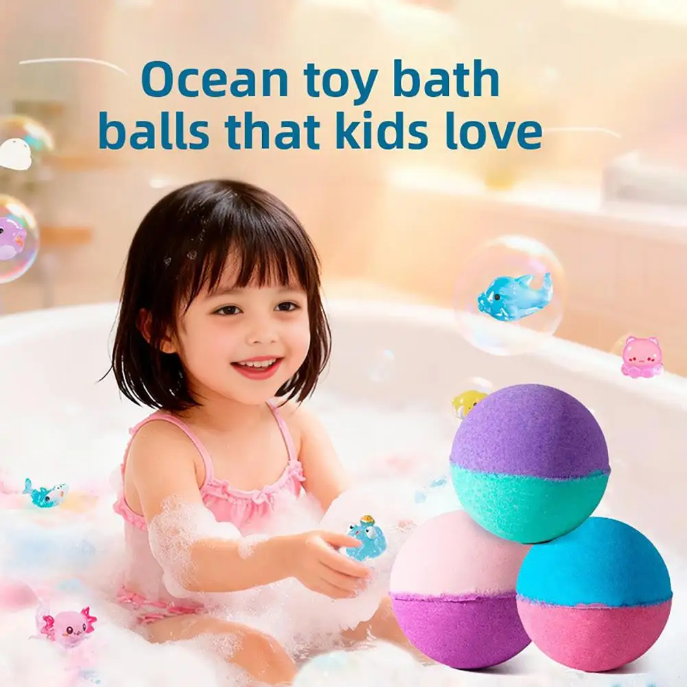 Fizzy Bath Bombs with Surprise Toy Bath Salts Ball Cleaning Body Bubble Balls Bathtub Bath Ball Shower Accessories