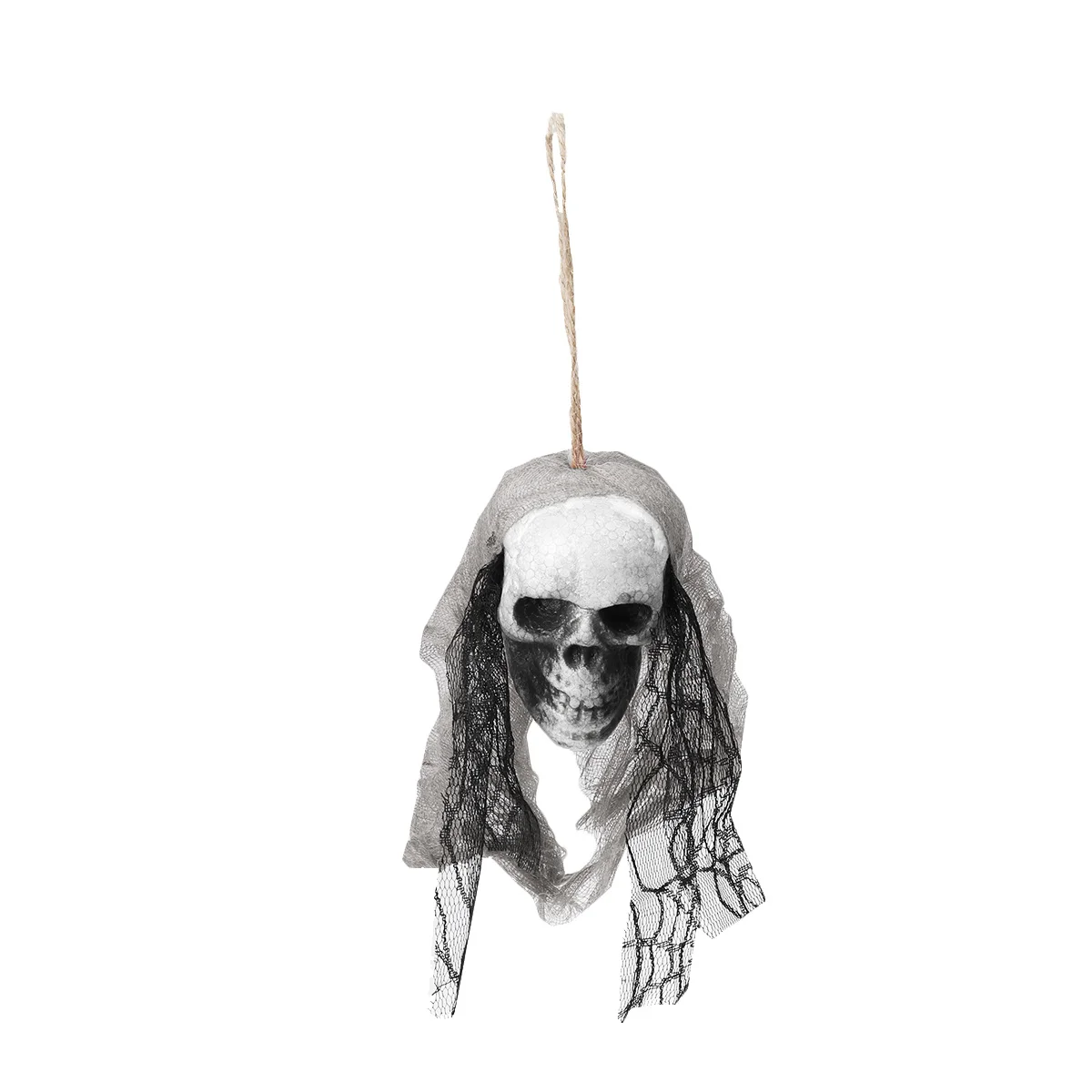 

3 Pcs Halloween Skull Hanging Ghost Haunted Supplies Creepy Grey