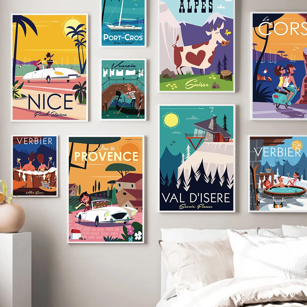 لوحة قماشية مطبوعة بملصق للسفر - مراجعة Home Decor London وسعره