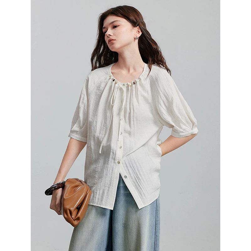 TOYOUTH Women Blouse Shirt 2025 Summer New Shirt 8522004 - Image 2