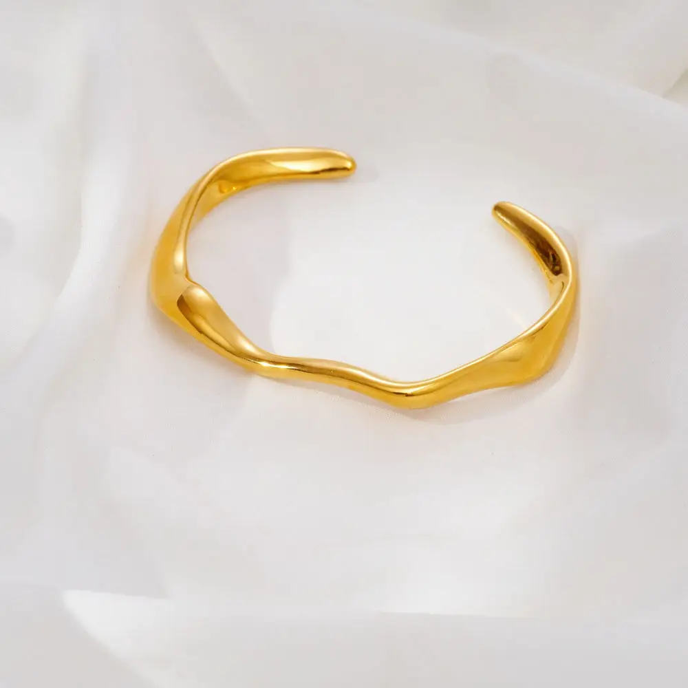 Stainless Steel Knot Europe And America Minimalism Fashion Open Bangle Jewelry Gift For Women