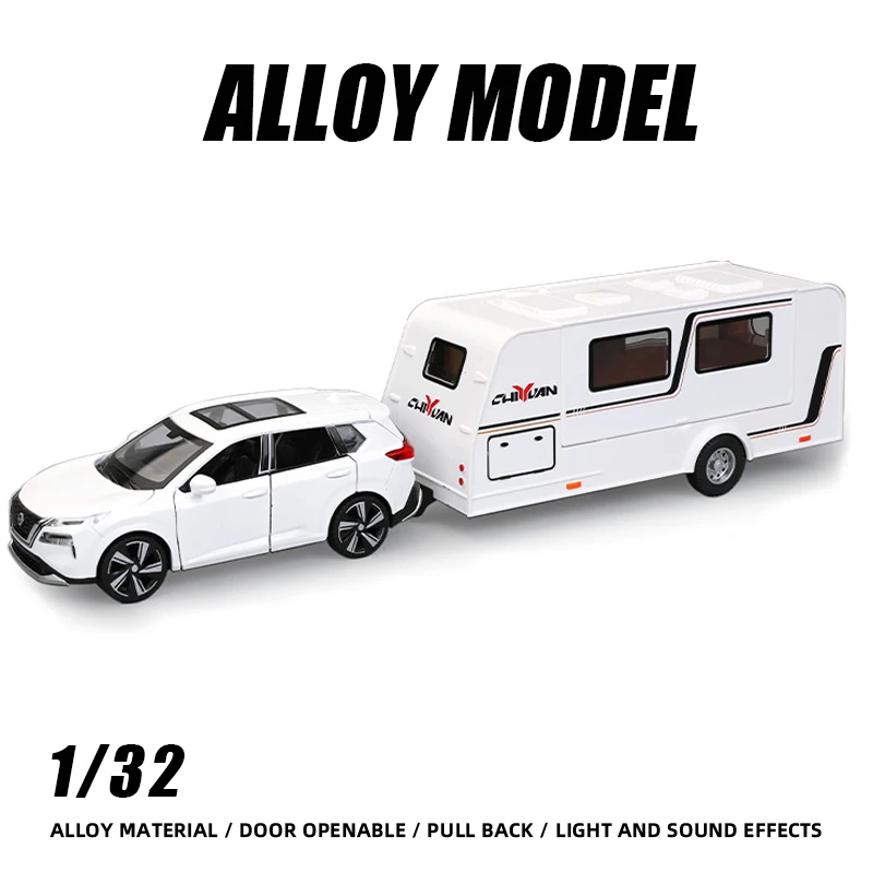 1:32  Trailer RV Car Alloy Model cross country vehicle SUV accurate reduction high simulation removable ornament children gift