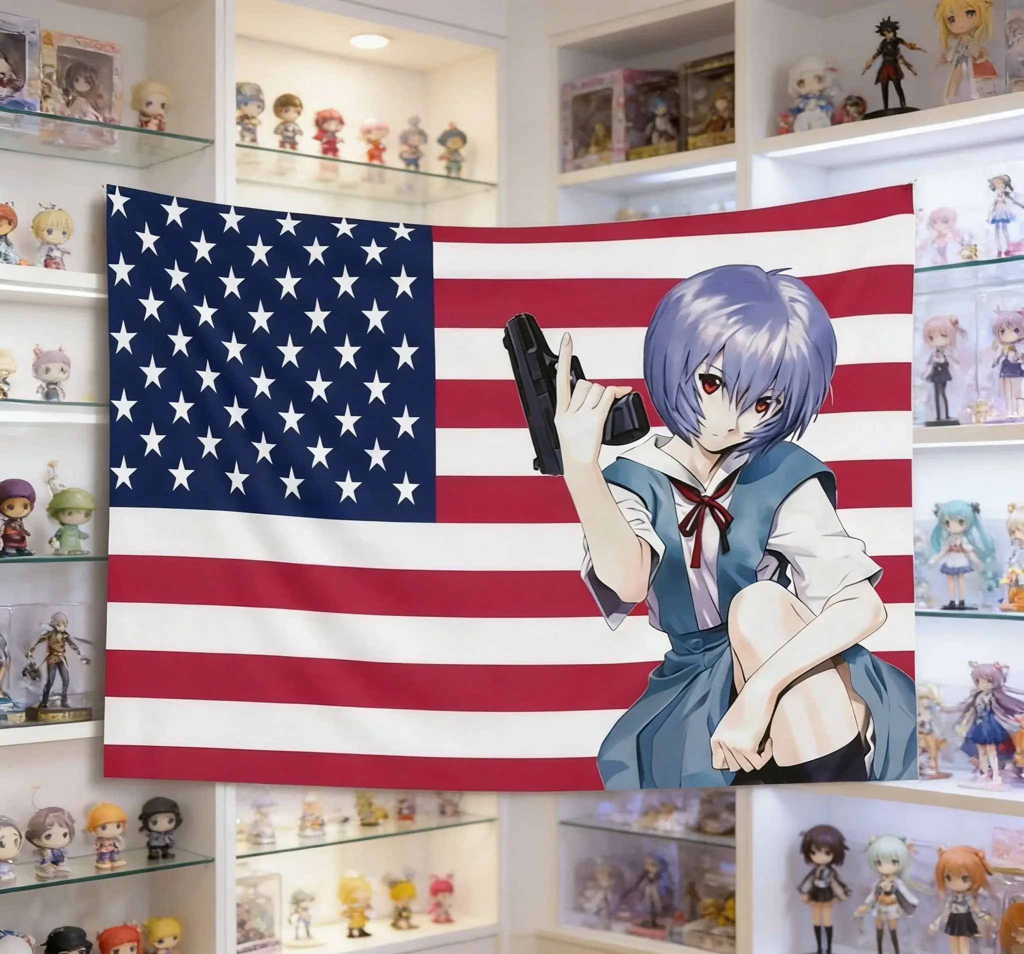 r-Rei a-Ayanami USA Anime Design Tapestry Ideal for Living Rooms Bedrooms Offices Dorms Birthdays and Home Decor Perfect Gift