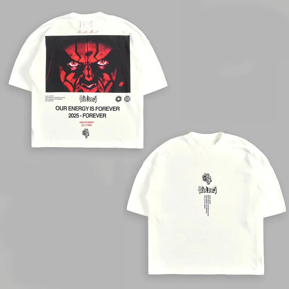 

DARCSPORT Wolf Print Y2K новая футболка для пар, мужская и женская уличная футболка в стиле ретро из чистого хлопка с круглым вырезом, спортивная футболка унисекс