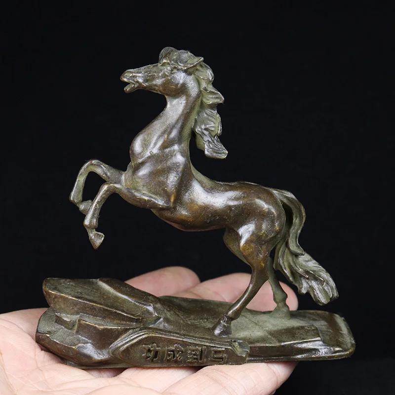 Escultura de Cavalo Estilo Europeu, Estátua de Animal em Cobre Antigo, Decorações, Presente Souvenir, Decoração para Escritório e Estudo