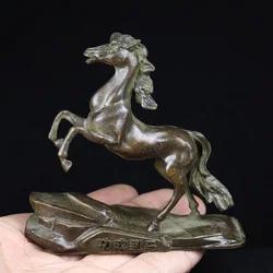 European Style Horse Sculpture Antique Copper Animal Statue Decorations Souvenir Gift Licing Roon Office Study Desktop Decors