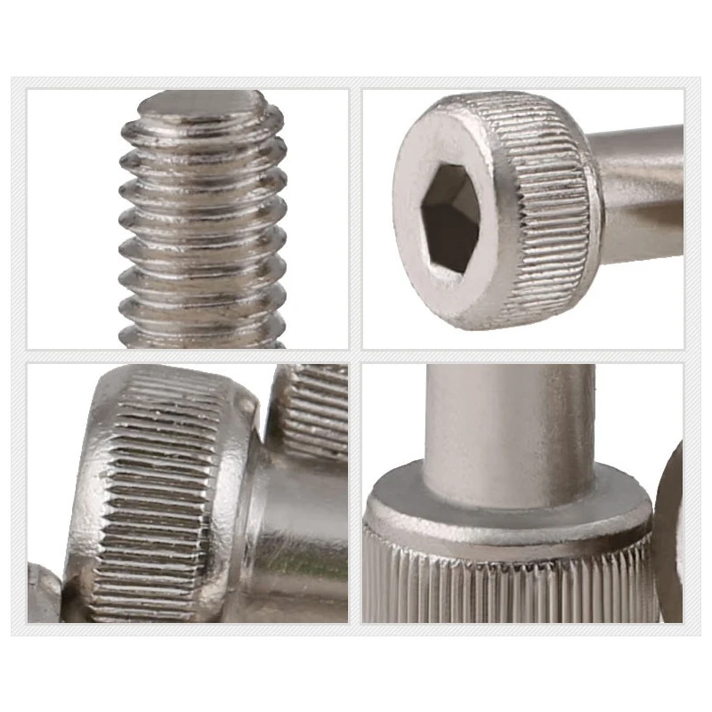 12.9 등급 세미 스레드 육각 소켓 나사, RC 슬리브 나사 모델, 하프 투스 니켈 도금, 10 개