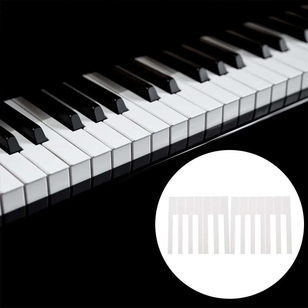 52 Pcs Piano Key Repair Replacement White Keyboards Durable Keytops Kit Caps Keys