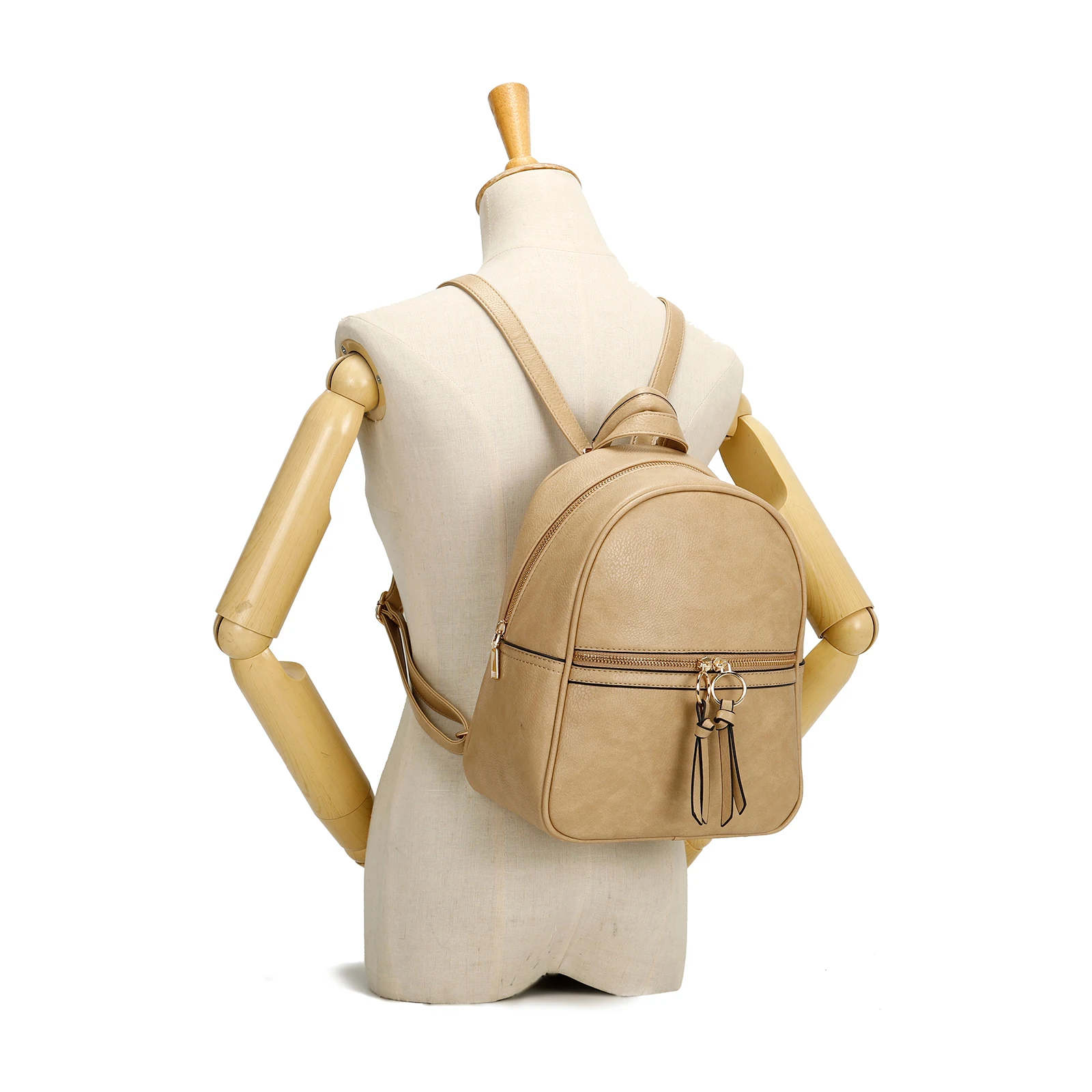 Minimalist fashion trend backpack solid color all-in-one casual women's bag