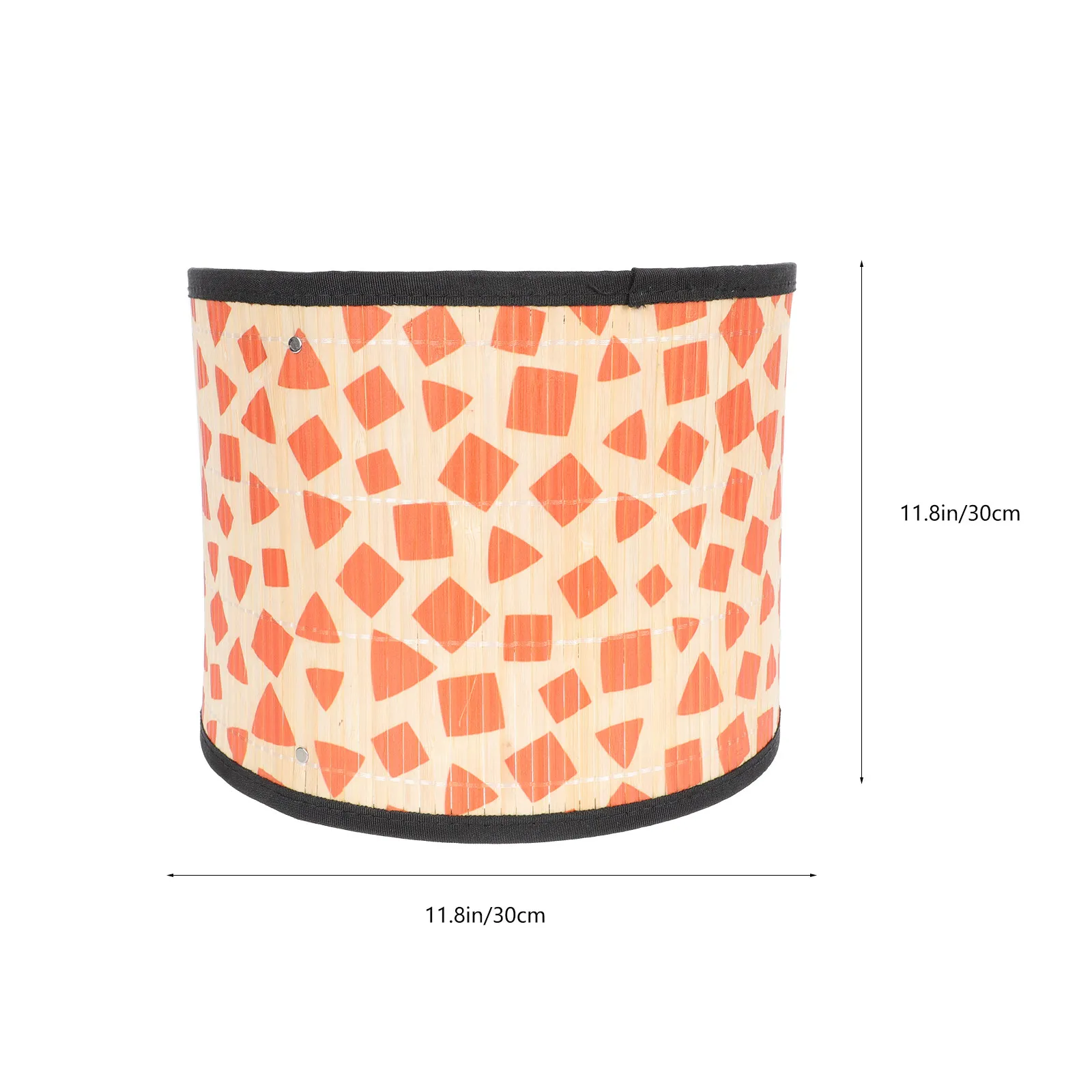 Bamboo Lampshade Vintage Printed Light Shade for Ceiling Table and Floor Lamps Durable Home Decor Accessory