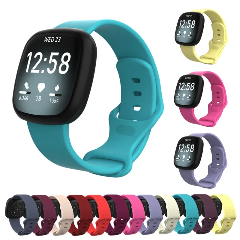 

Silicone Strap For Fitbit Versa 3 4 Smart Watch Replacement Wristband For Fitbit Sense 2 Waterproof Sport Watchband Accessories