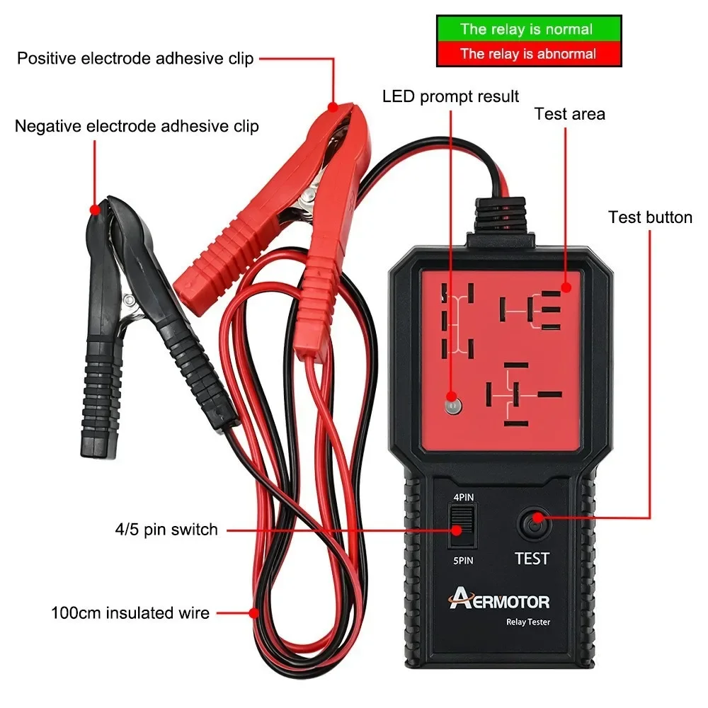 Automotive Electronic Relay Tester BJ-707 Type Detector Automobile Circuit Fault Detector Maintenance Tools Universal 12-24V New