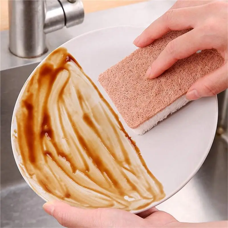 A53Q-24PCS Dishwashing Cotton Kitchen Non-Scratch Cleaning Sponges For Dishes, Cellulose Sponges Safe On Non-Stick Cookware