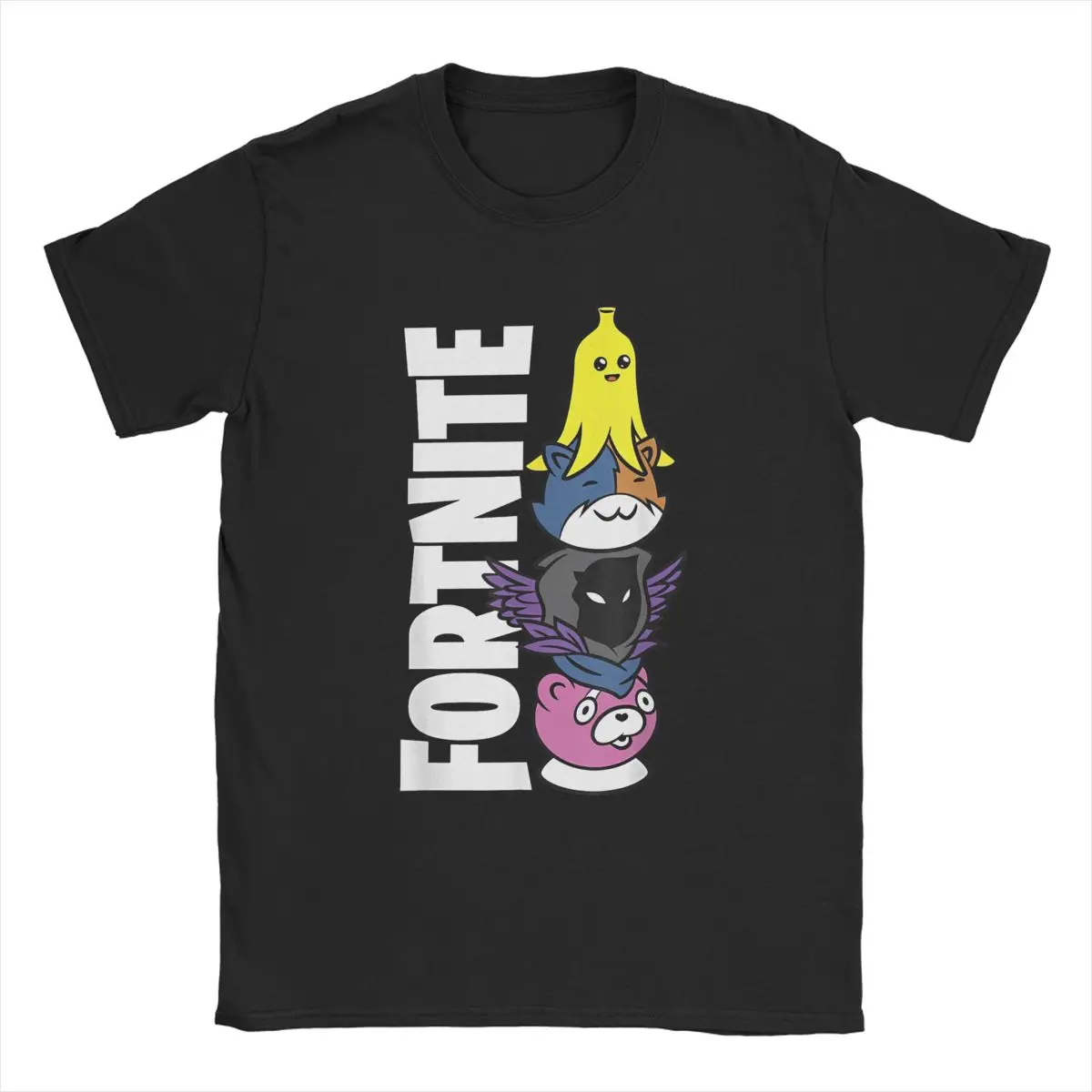 Fortnites Cute T Shirt for Men 100% Cotton Casual T-Shirt Crewneck Funny Gaming Game Tees Short Sleeve Clothing Summer