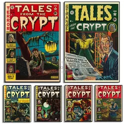 From The Crypt Tales Art Poster Pulp Magazine Penny Dreadful Horror Comic Canvas Wall Pictures Home Room Vintage Decor