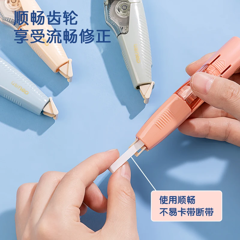 Deli Refillable Correction Tape with Refill Pen Style White Out Corrector School Office Correction Supplies