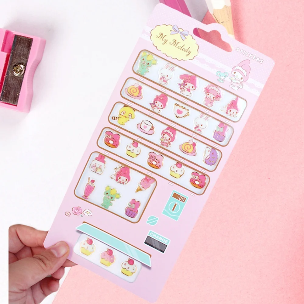 Genuino Anime Sanrio Adesivi Hello Kitty Cinnamoroll Fai da Te per Laptop Bagagli Skateboard Telefono Cartoon Decalcomanie Ragazze Giocattolo Regali