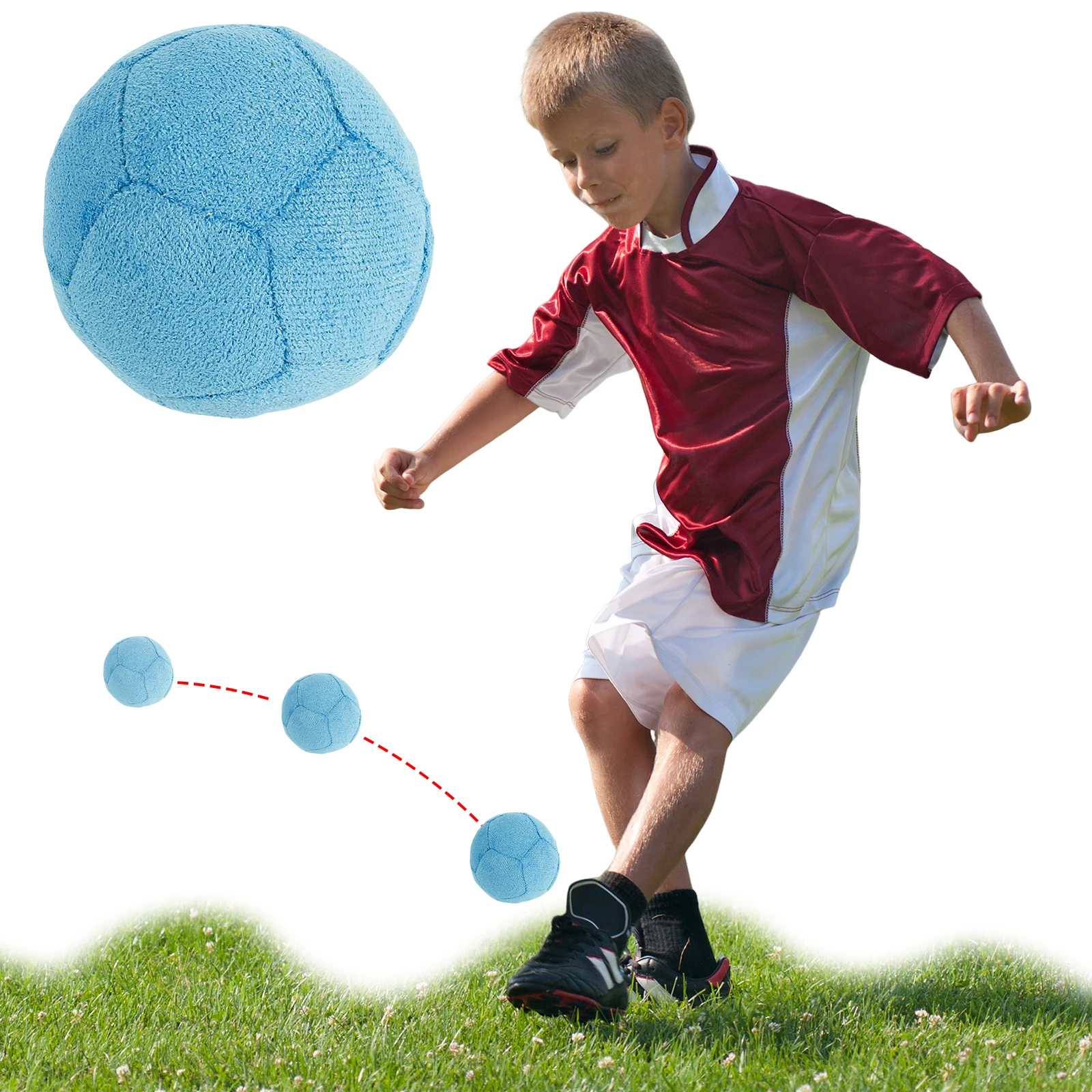 Suede Sack Spiral Pellet Filled Footbags Ball Soft Soccer Kick Bags Football Sandbag for Foots Coordination Trainings