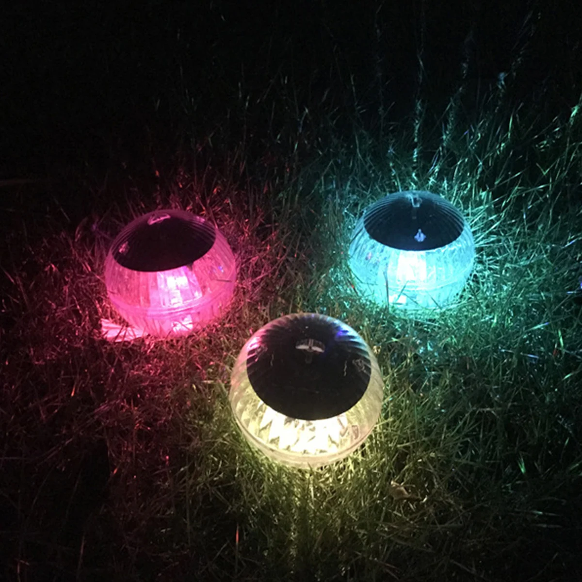 Solar Floating Pool Lights, RGB Color Changing Waterproof Solar Pool Lights Hangable Floating Ball Lights Garden Party Decor