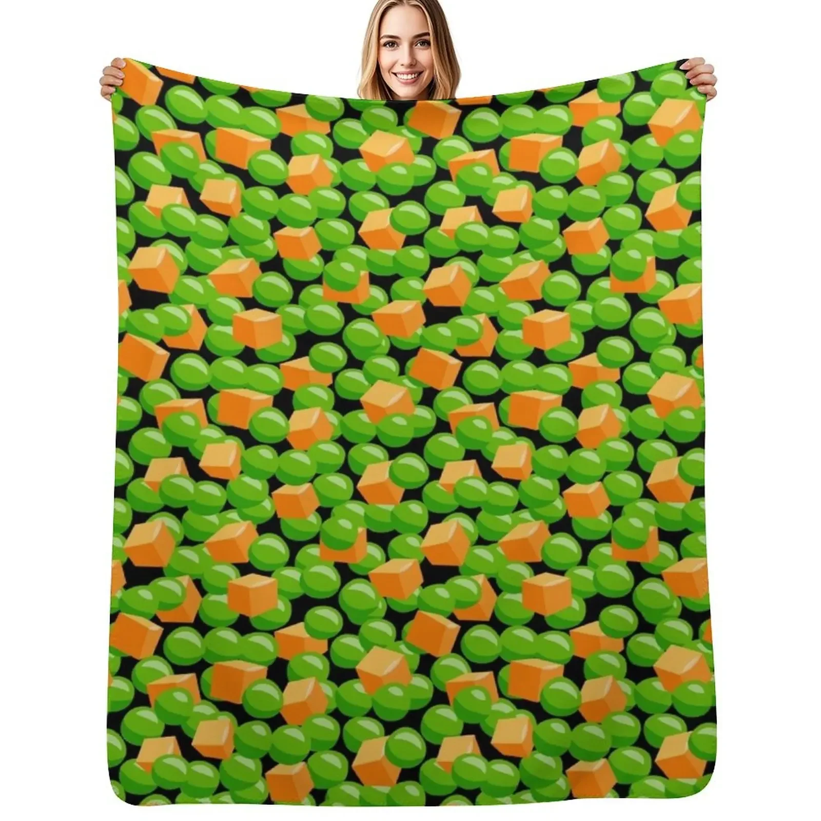 

Peas and Carrots Throw Blanket Winter beds Retros Bed Fashionable Bed linens Blanket