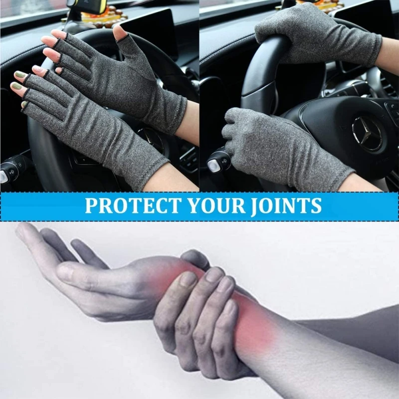 1 Pair Rheumatism Magnetic Therapy Arthritis Gloves Touch Screen Gloves Anti Arthritis Therapy Compression Gloves And Pain Joint