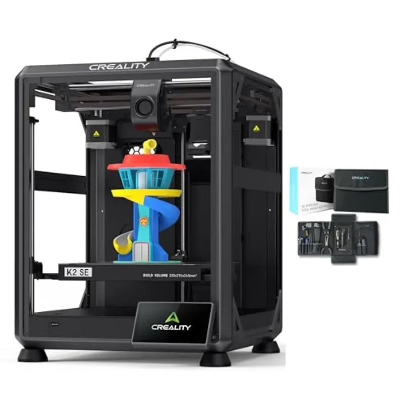 K2 SE 3D Printer, Max High-Speed 500mm/s, Support Multicolor Printing Needs CFS Bundle with 74Pcs 3D Printing Tool Wrap Kit