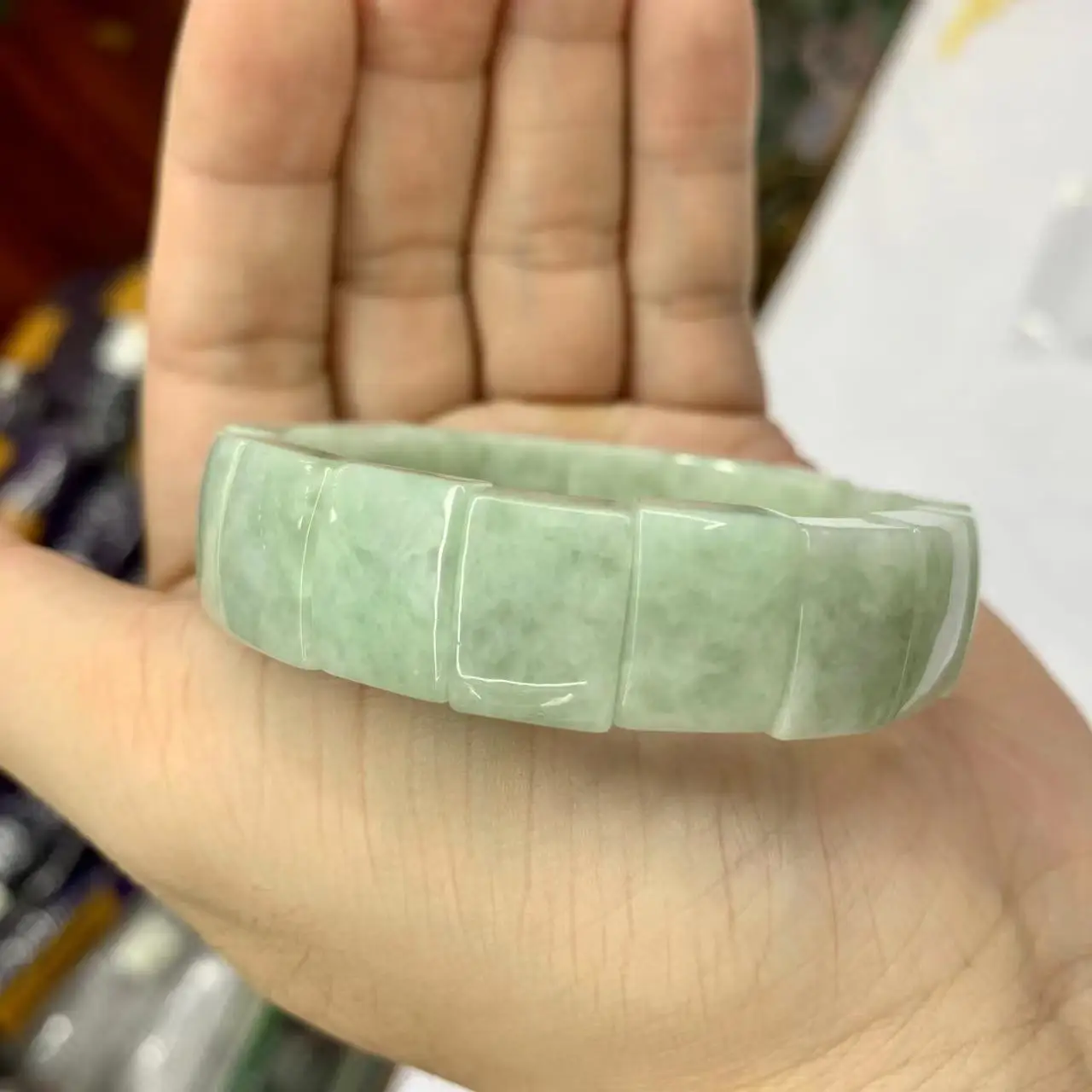 

Natural Jadeite Stone Beads Bracelet Natural Gemstone Jewelry Bangle For Women For Men For Gift Wholesale !