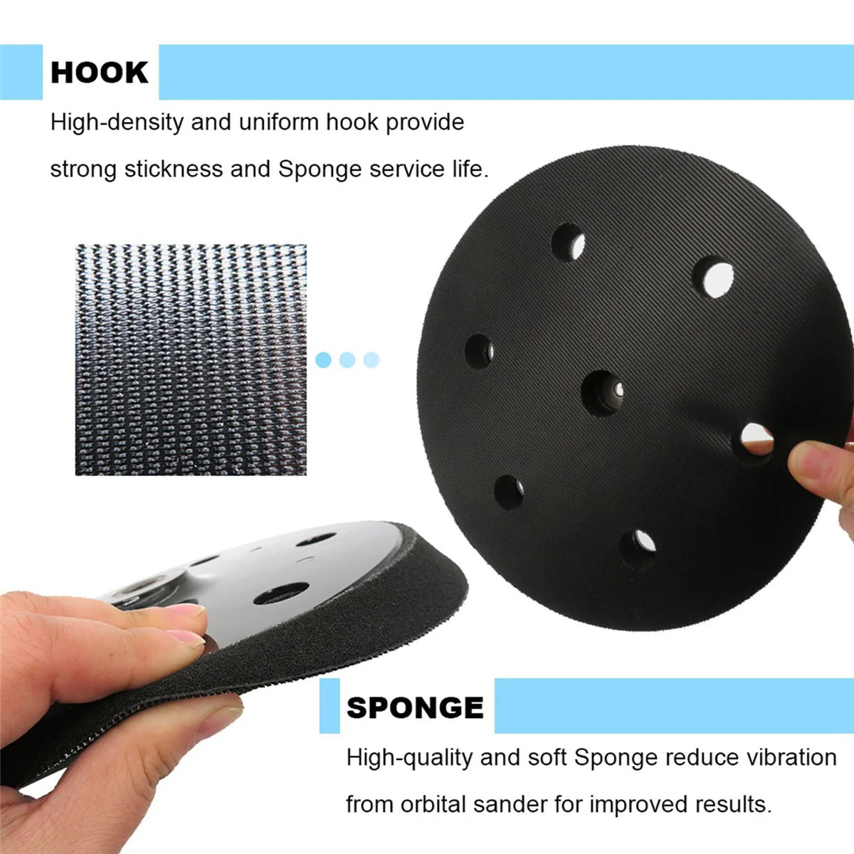 ABVT-2Pcs 215 Mm Self-Adhesive Sanding Disc Wall Polishing Backing Plate Hook&Loop Replacement Sanding Pad For Drywall Sander