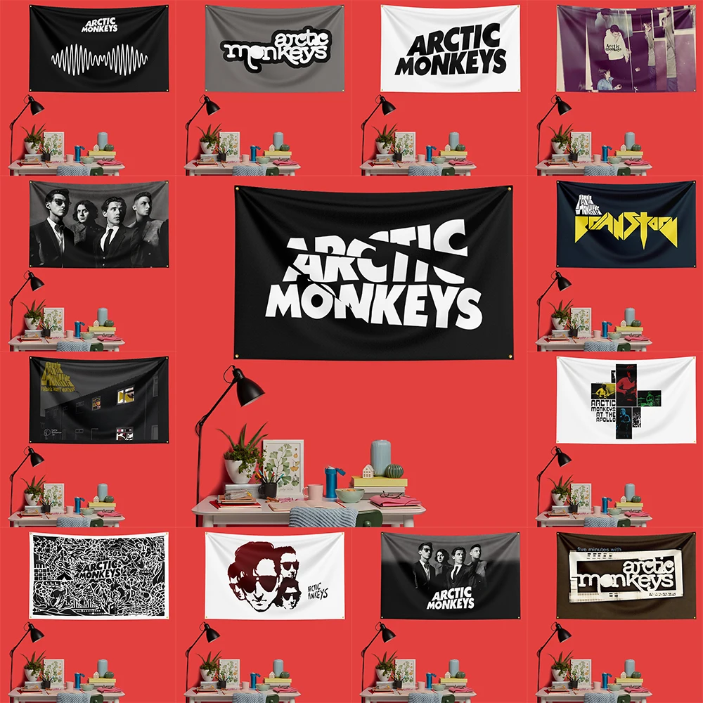 

Arctic Monkeys Indie Rock Flag 3x5 FT 90x150cm Polyester Decorative Banner Tapestry For Music Fans Bedroom Wall Decoration