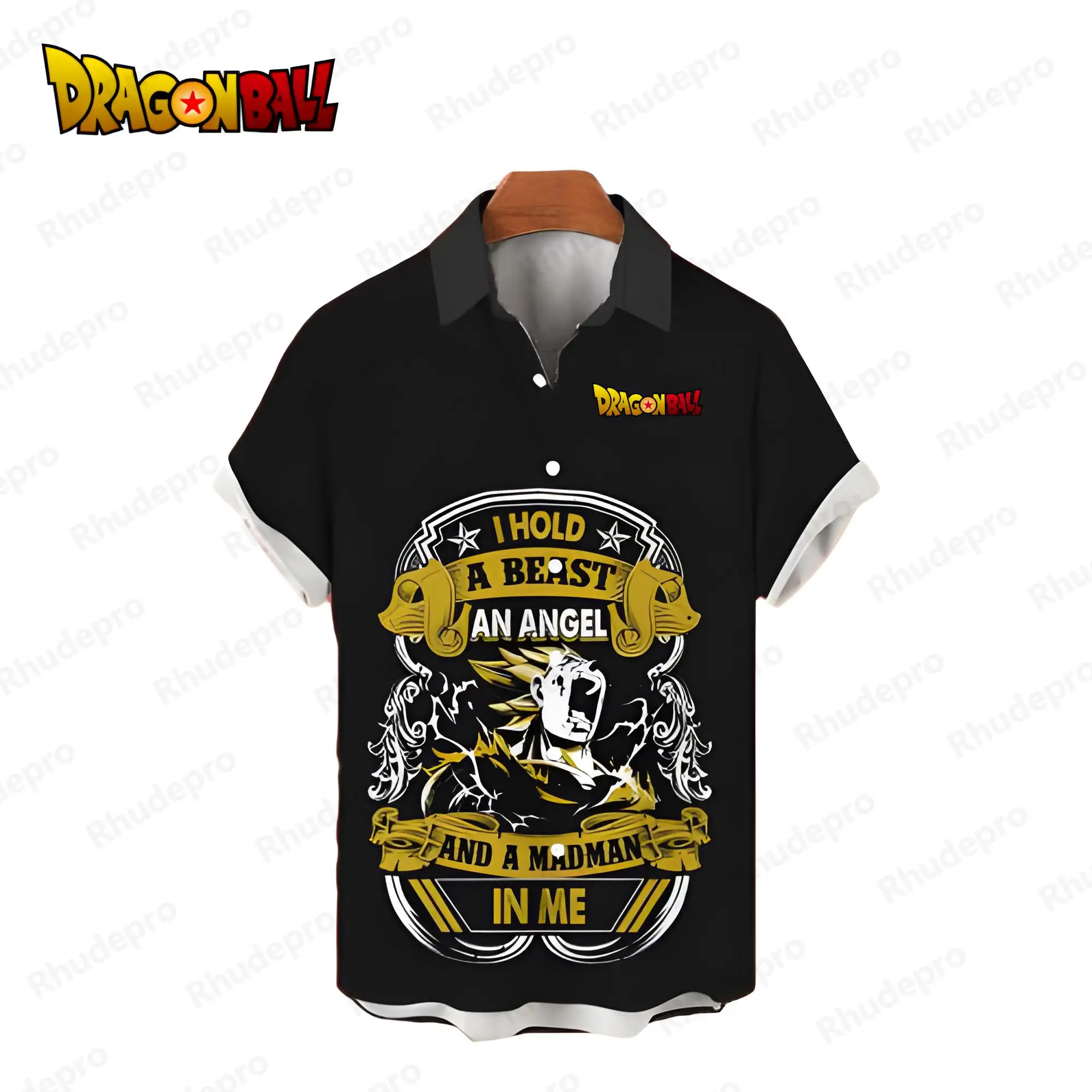 Camisa Anime Dragon Ball Z masculina, Roupas Goku, Legal, Manga curta, Moda Japonesa, Verão, Goku, Vegeta, Tops havaianos