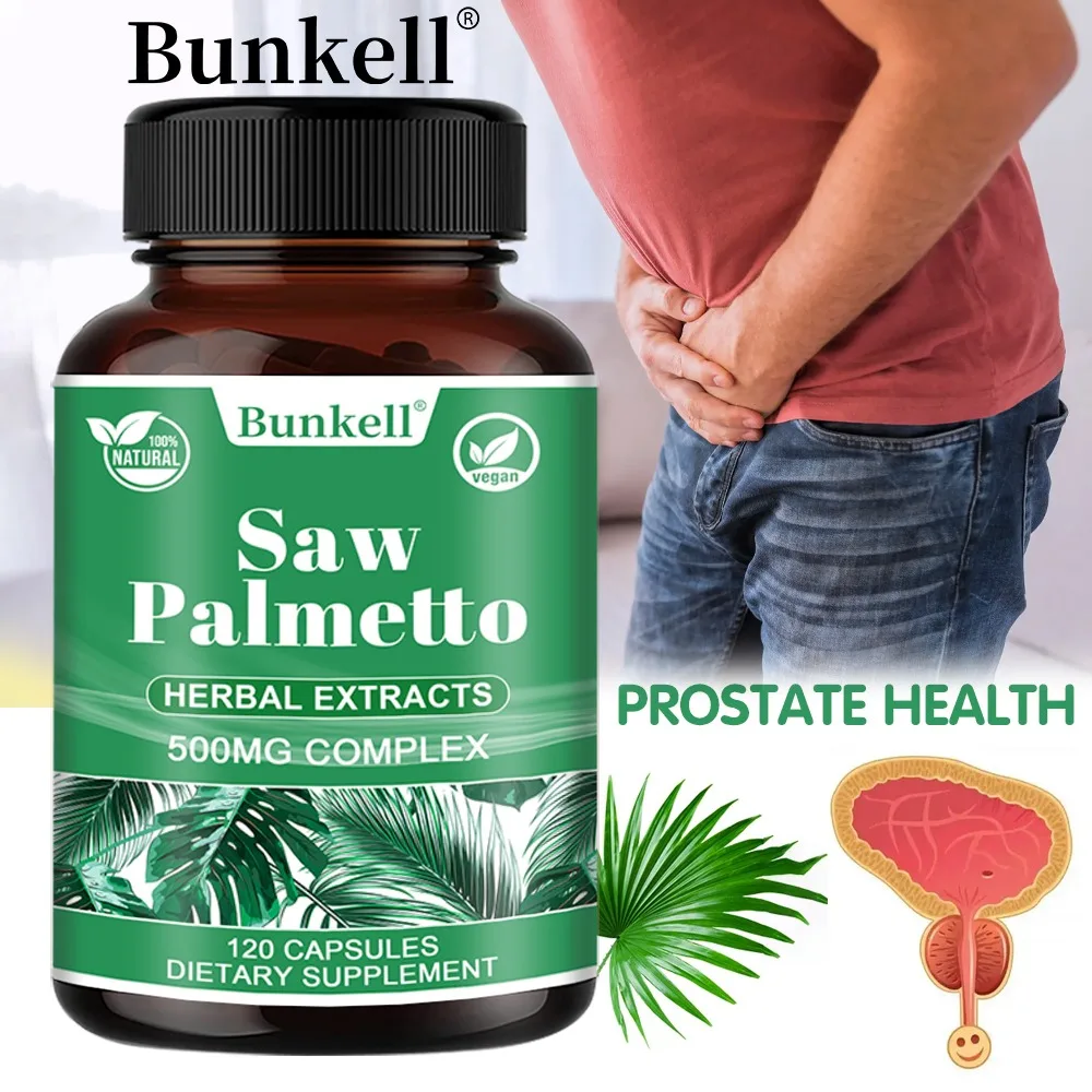 Saw Palmetto Capsules - Prostate Support, Urinary Tract Health, Promotes Hair Growth