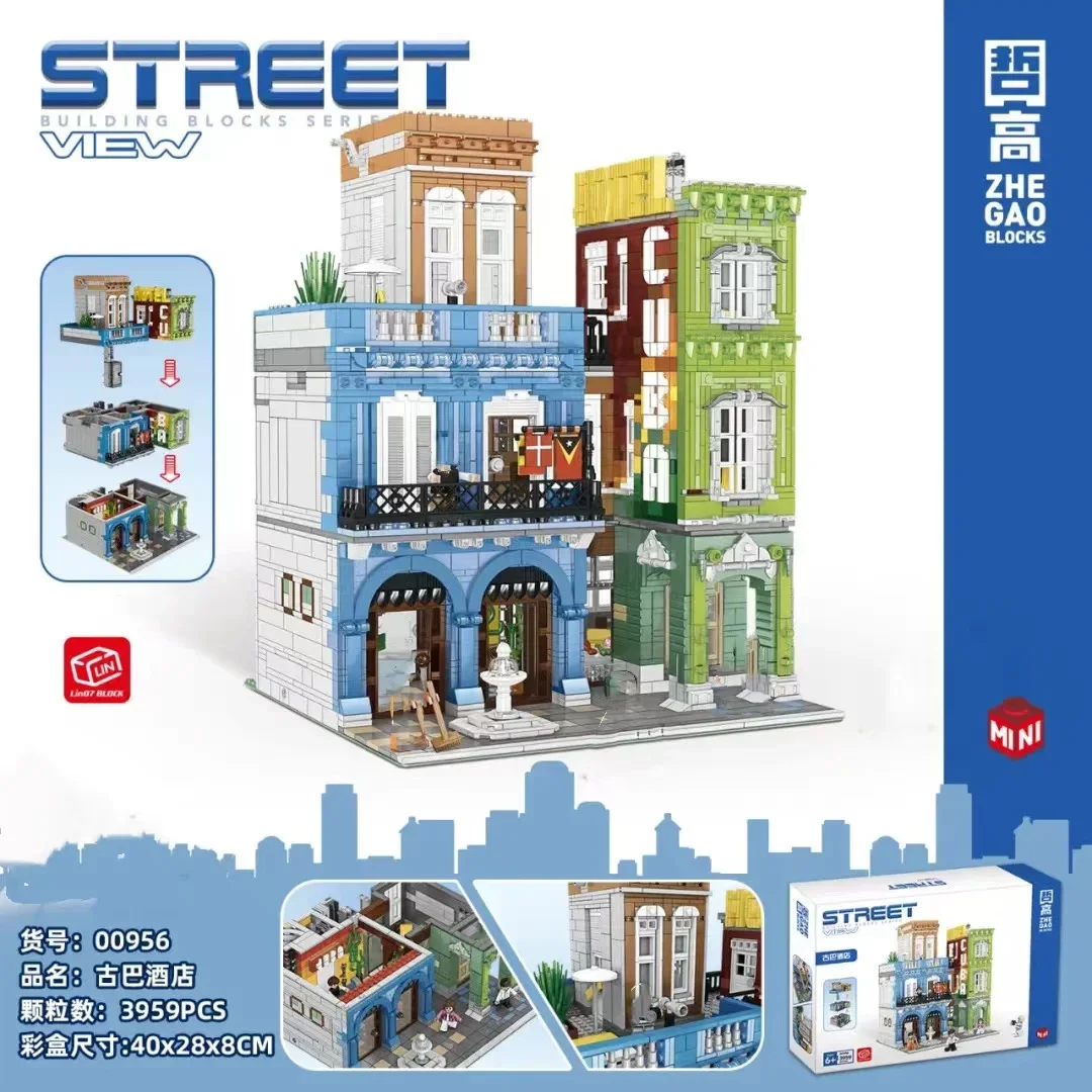 Creative Expert Street View Modular Mini Bike Shop Minerals Shop Moc 7286 Bricks House Model Building Blocks Assembly Square